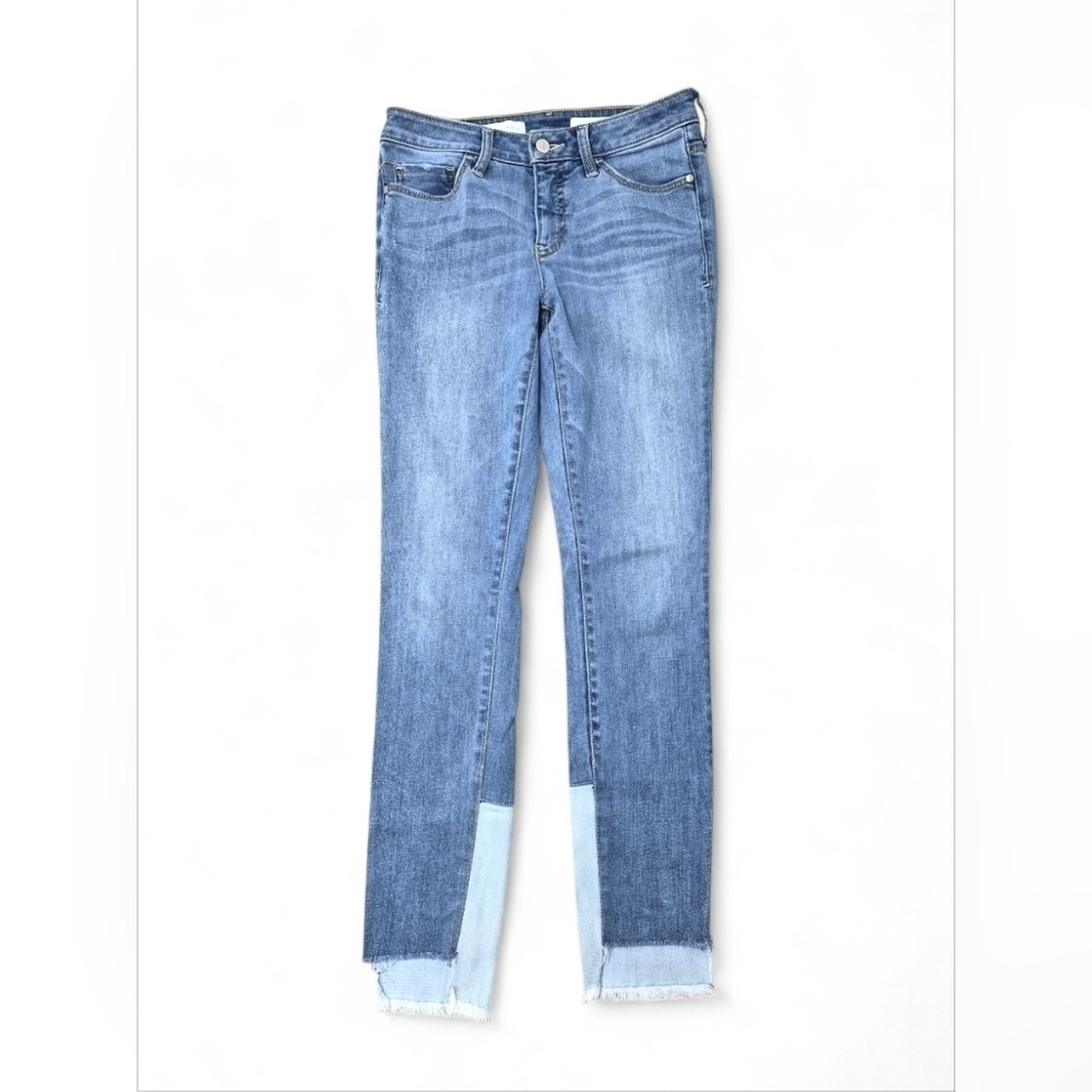 Anthropologie Pilcro Script High Low Patchwork Jeans Size 27
